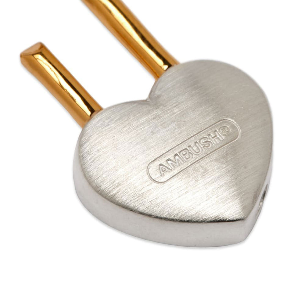 AMBUSH® - SMALL HEART PADLOCK EARRINGS