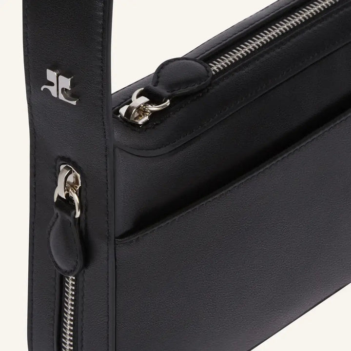 COURREGES - RACER LEATHER BAGUETTE BAG