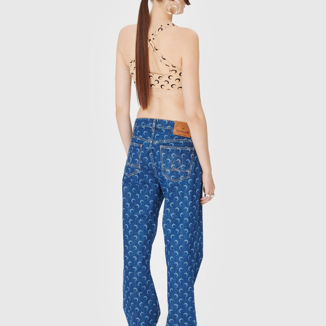 Marine Serre - リサイクルMOONジャージースポーツブラ