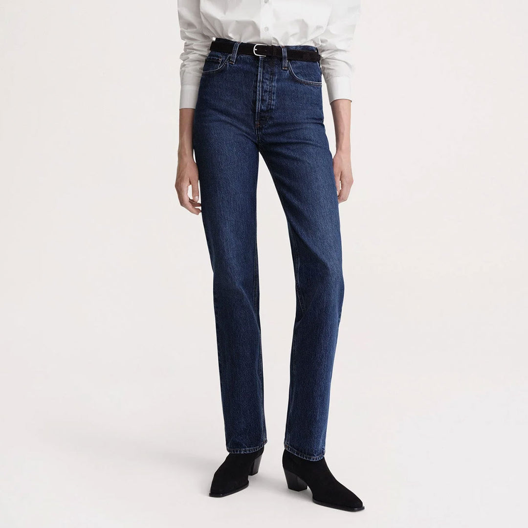TOTEME - Classic cut denim full length dark blue