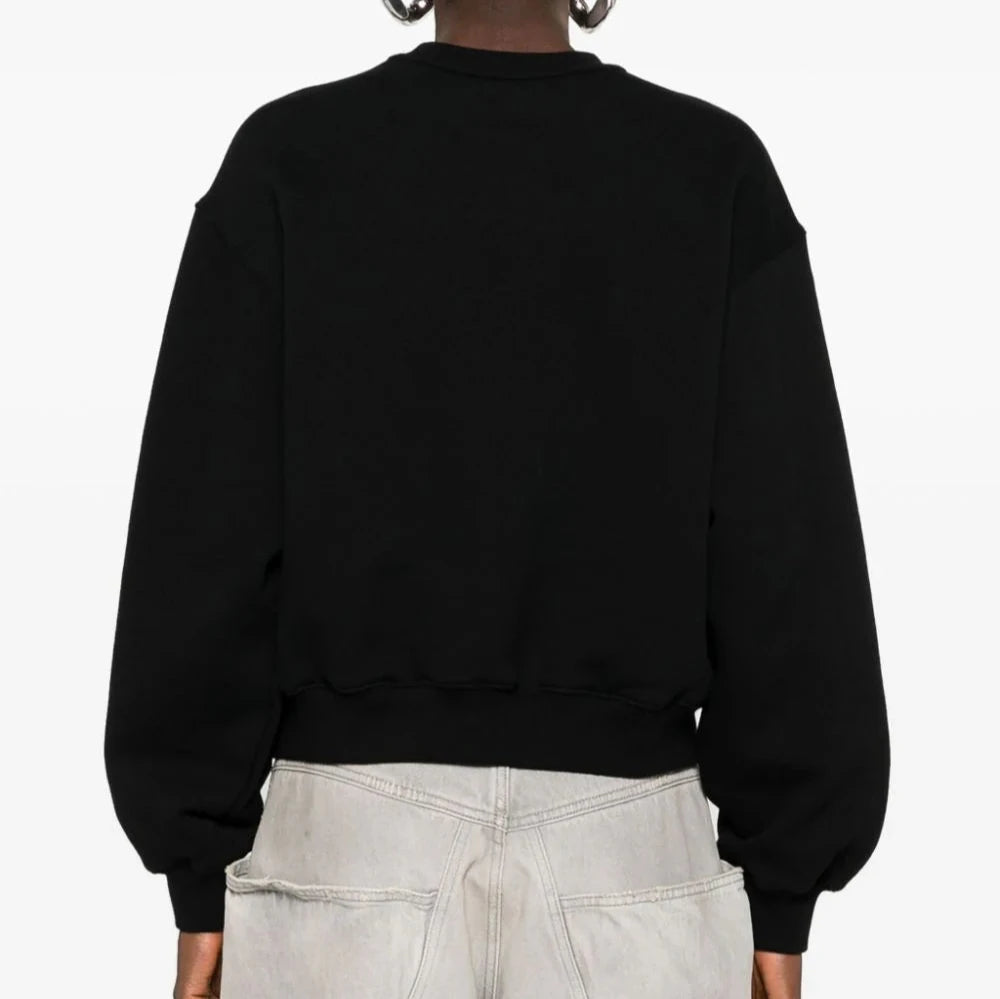 Alexander Wang - ESSENTIAL TERRY CREW SWEATSHIRT W/ PUFF PAINT LOGO