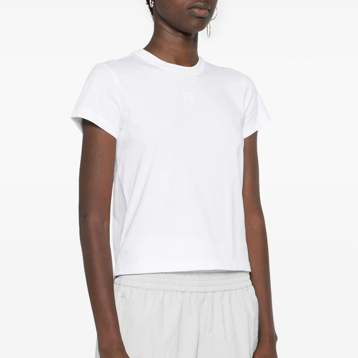 Alexander Wang - コットンジャージー ロゴ シュランケン Tシャツ