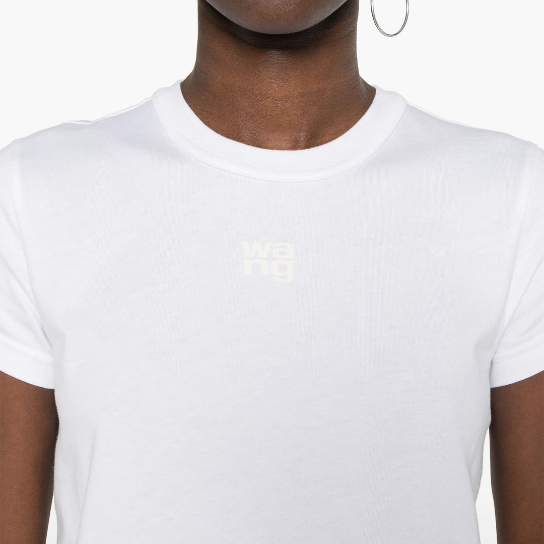 Alexander Wang - コットンジャージー ロゴ シュランケン Tシャツ