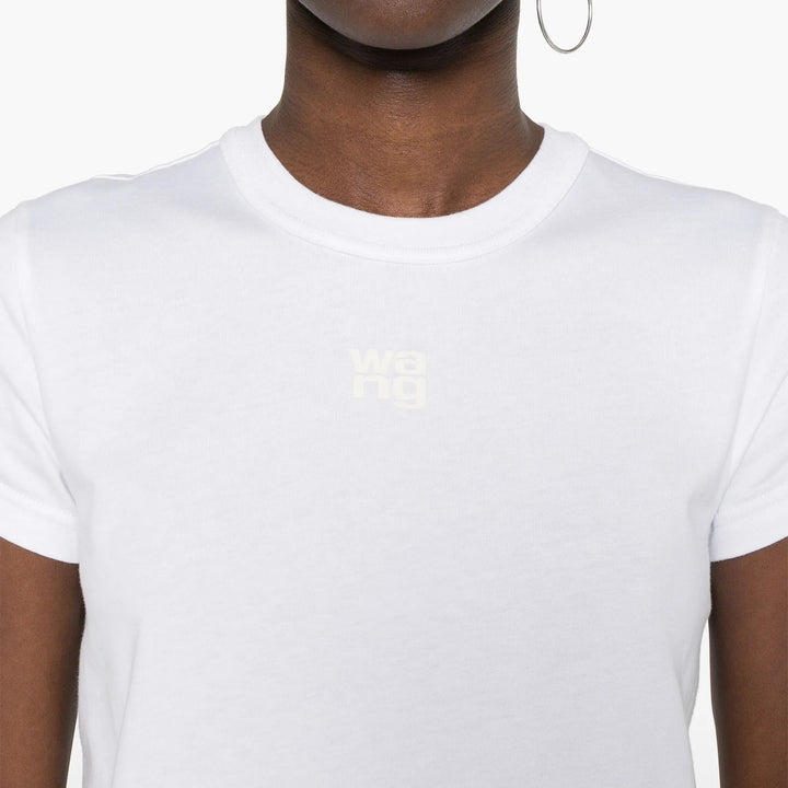 Alexander Wang - コットンジャージー ロゴ シュランケン Tシャツ