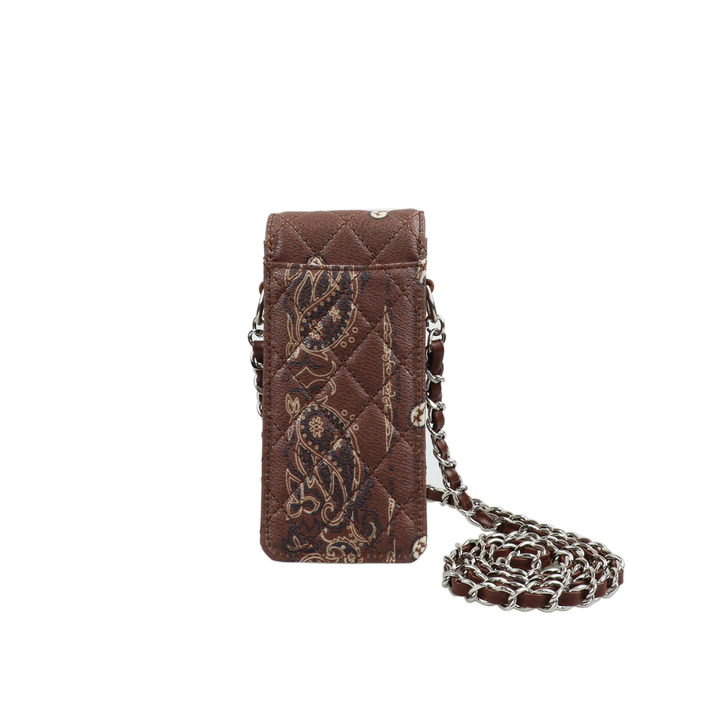 THE WORLD IS YOURS - Paisley Quilting Mini Pouch (SILVER/LONG)