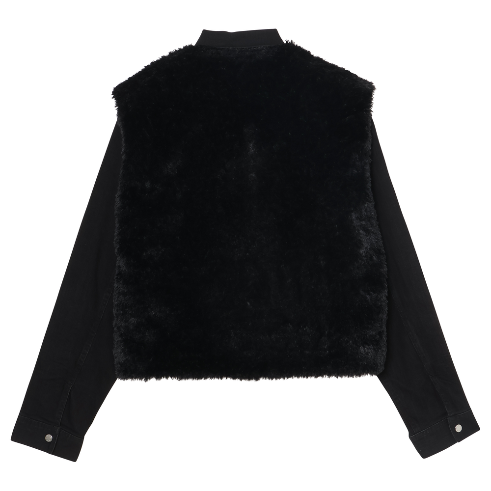 SHERMER - Faux Fur Denim Jacket