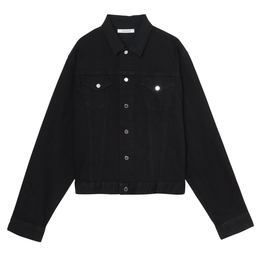 SHERMER - Faux Fur Denim Jacket