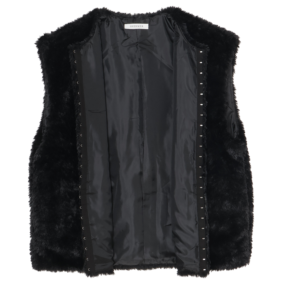 SHERMER - Faux Fur Denim Jacket