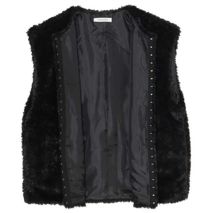 SHERMER - Faux Fur Denim Jacket