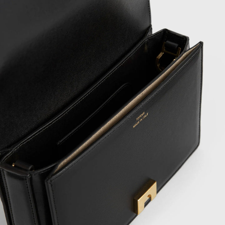 TOTEME - Mini T-Flap leather bag black