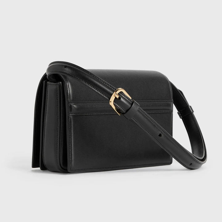 TOTEME - Mini T-Flap leather bag black