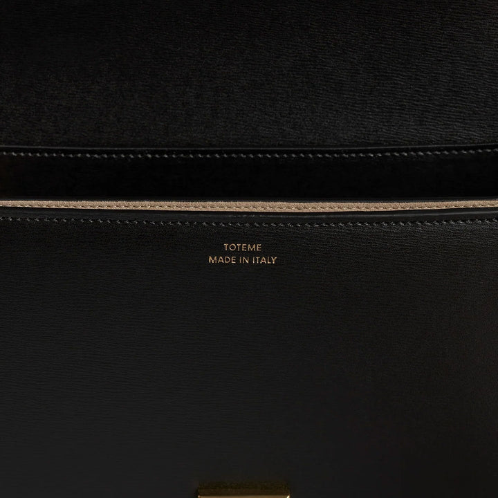TOTEME - Mini T-Flap leather bag black
