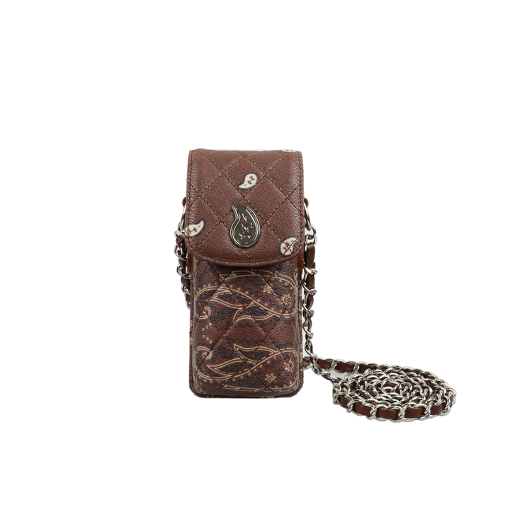 THE WORLD IS YOURS - Paisley Quilting Mini Pouch (SILVER/LONG)