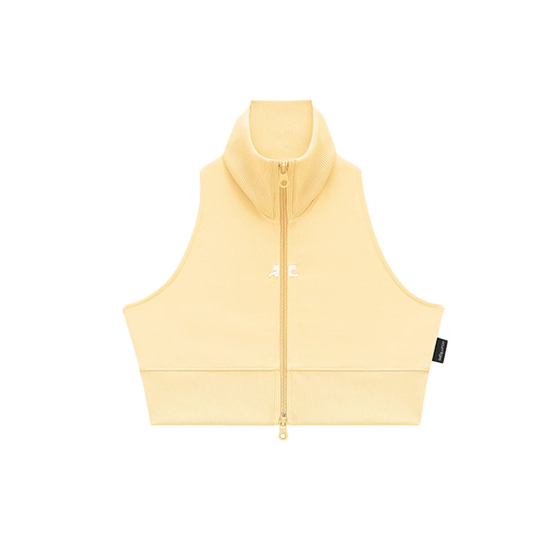 COURRÈGES - INTERLOCK TRACKSUIT CROPPED VEST