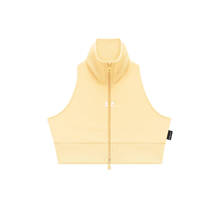 COURRÈGES - INTERLOCK TRACKSUIT CROPPED VEST