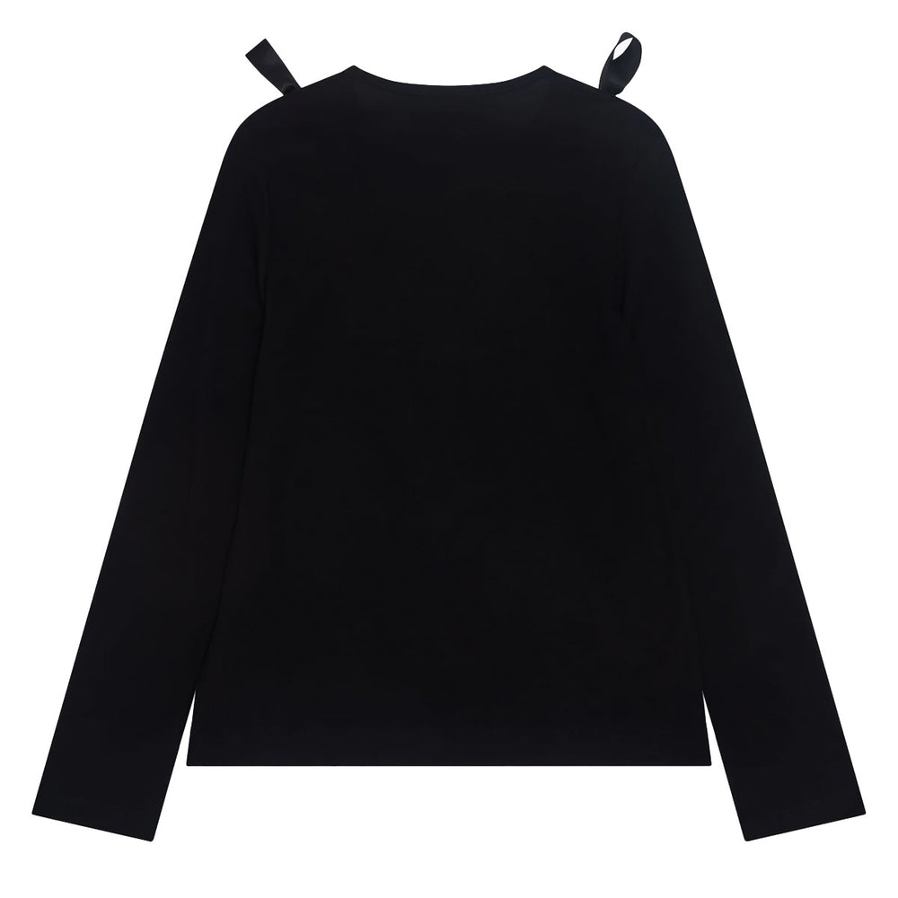 Simone Rocha - Bow Ribbon Tail Long Sleeve T-Shirt