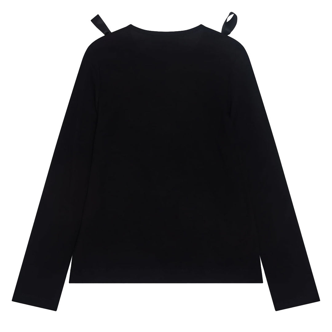 Simone Rocha - Bow Ribbon Tail Long Sleeve T-Shirt