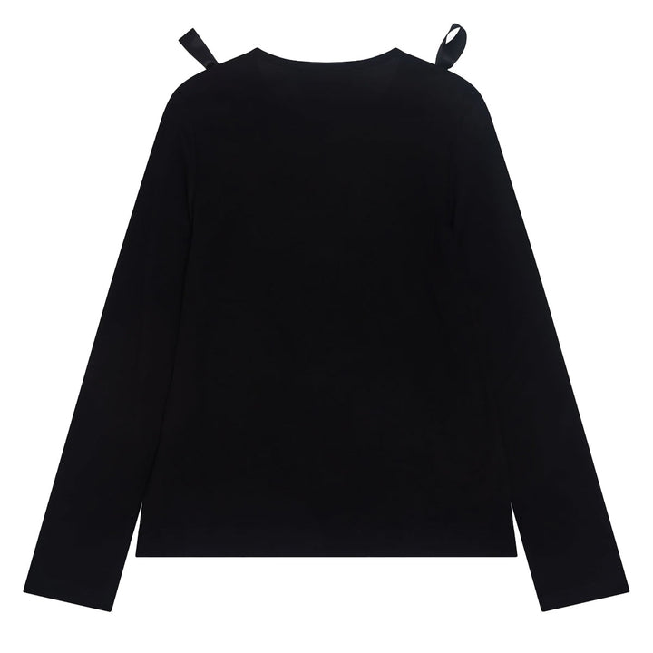 Simone Rocha - Bow Ribbon Tail Long Sleeve T-Shirt