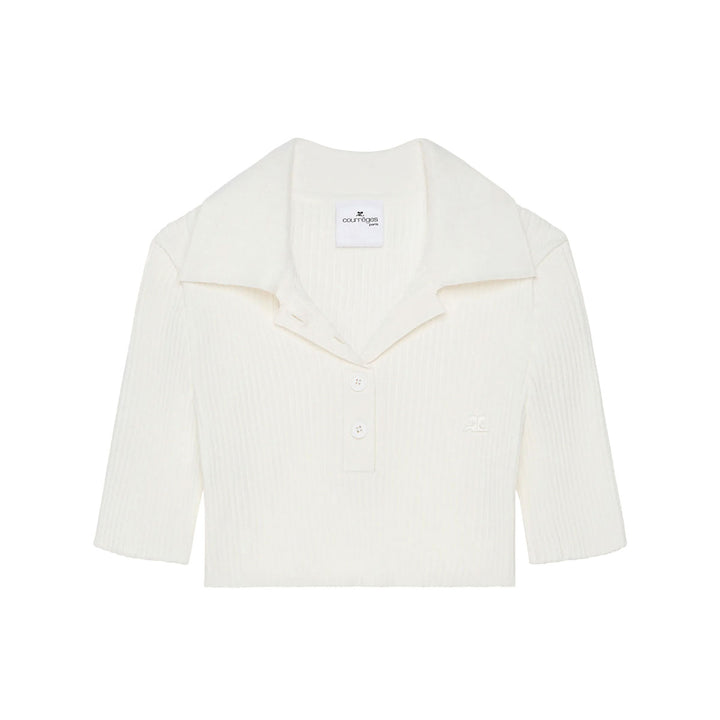 COURREGES - CROPPED KNIT POLO