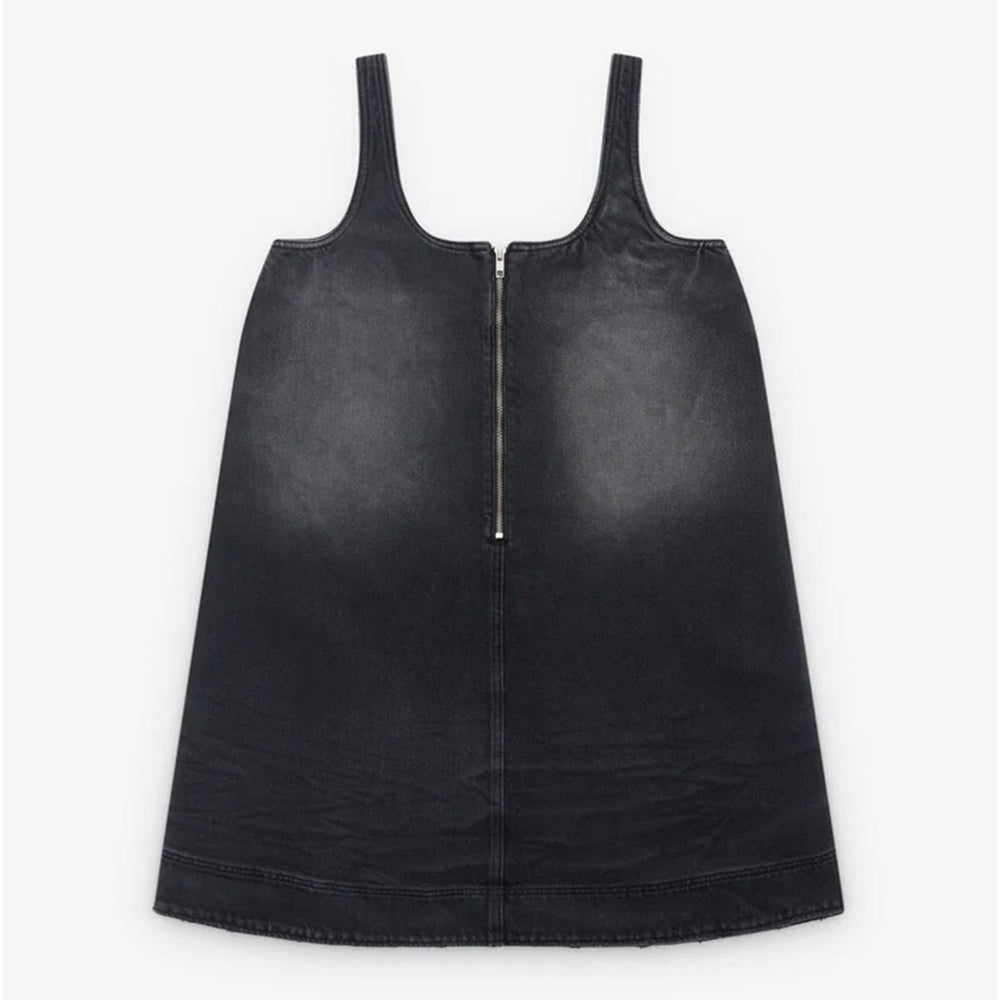 Simone Rocha - A-LINE DENIM MINI DRESS W/ EMB