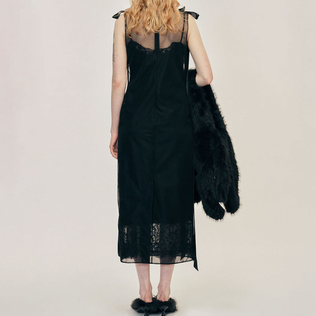 Simone Rocha - Sheer Bow Ribbon Tail Dress