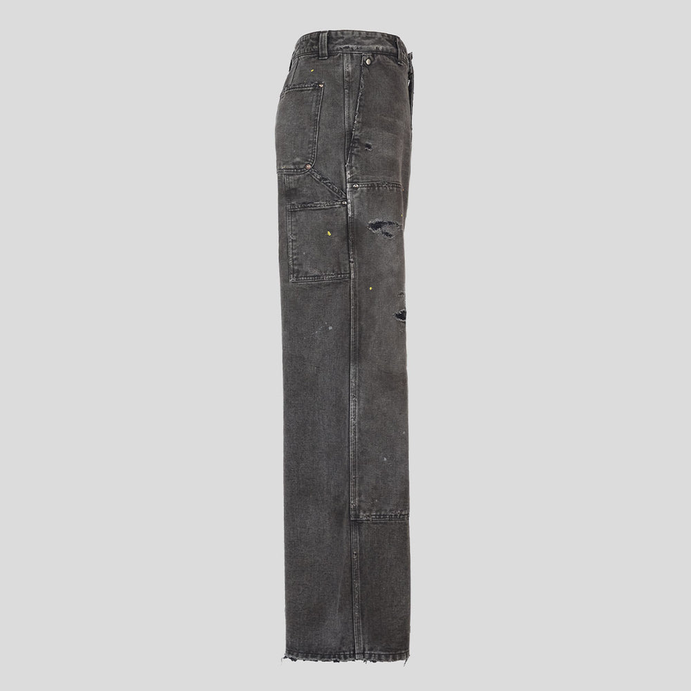 VUJADE - GUNTHER DESTROYED DOUBLE-KNEE PANTS IN BRUSHED COTTON