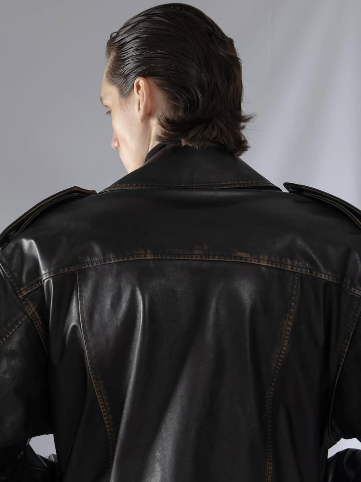 Horsehide biker jacket