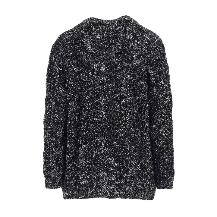 Aran Knit V-Neck Cardigan