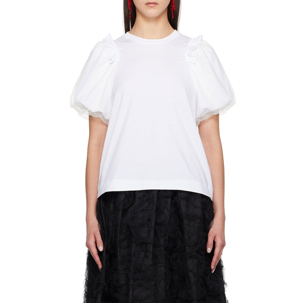 Simone Rocha - Puff Sleeve Frill T-shirt w/turbo