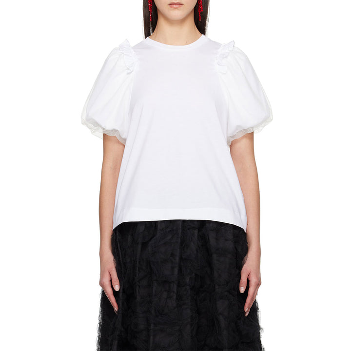 Simone Rocha - Puff Sleeve Frill T-shirt w/turbo