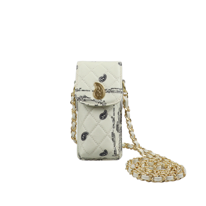 THE WORLD IS YOURS - Paisley Quilting Mini Pouch (GOLD/SHORT)