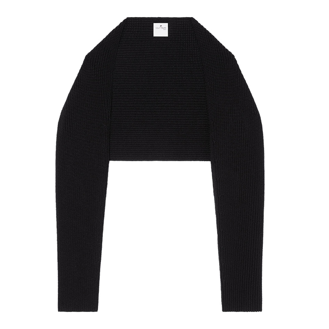 COURREGES - LONG SLEEVES WOOL SHOULDER COVER UP