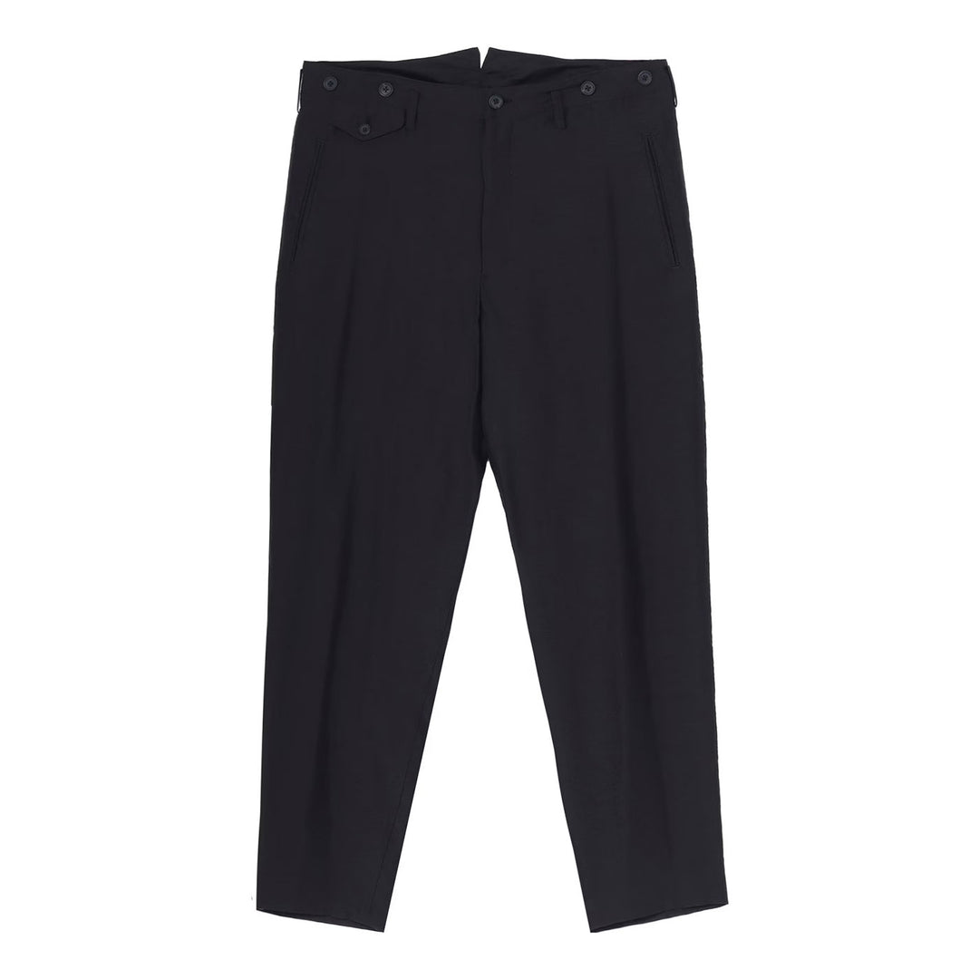 Yohji Yamamoto - Ry/Ny/Cu LAWN SUSPENDER SLIM PANTS