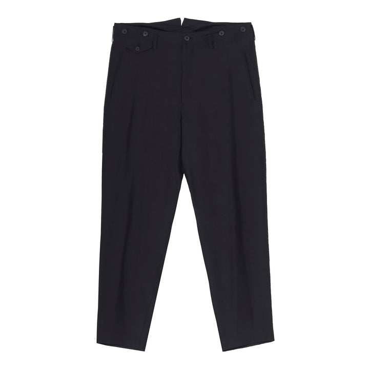 Yohji Yamamoto - Ry/Ny/Cu LAWN SUSPENDER SLIM PANTS