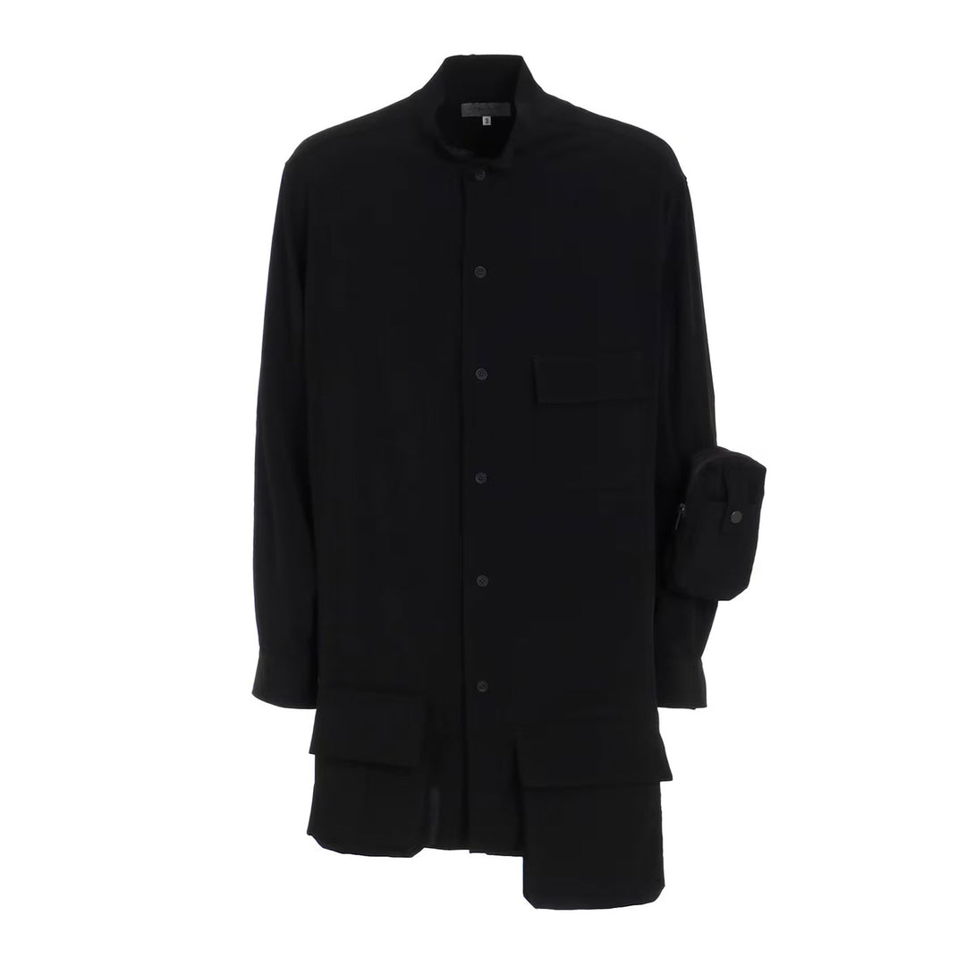 Yohji Yamamoto - TA TUXEDO STAND COLLAR POCKET BLOUSE