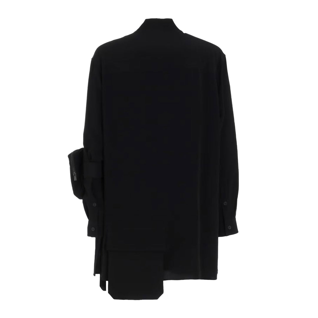 Yohji Yamamoto - TA TUXEDO STAND COLLAR POCKET BLOUSE