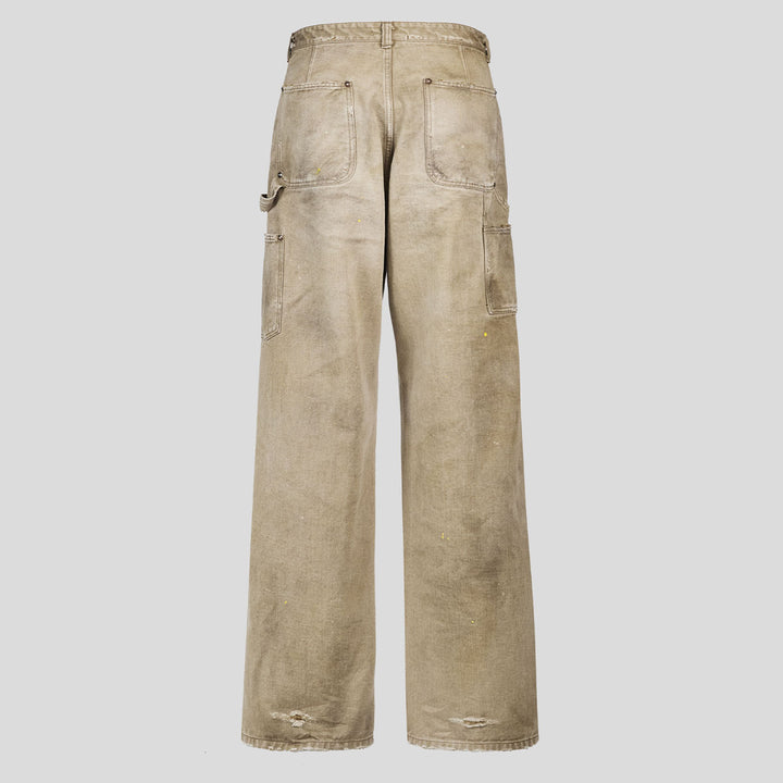 VUJADE - GUNTHER DESTROYED DOUBLE-KNEE PANTS IN BRUSHED COTTON