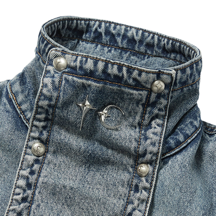 THUG CLUB - Bio Soldier Denim Trench Coat