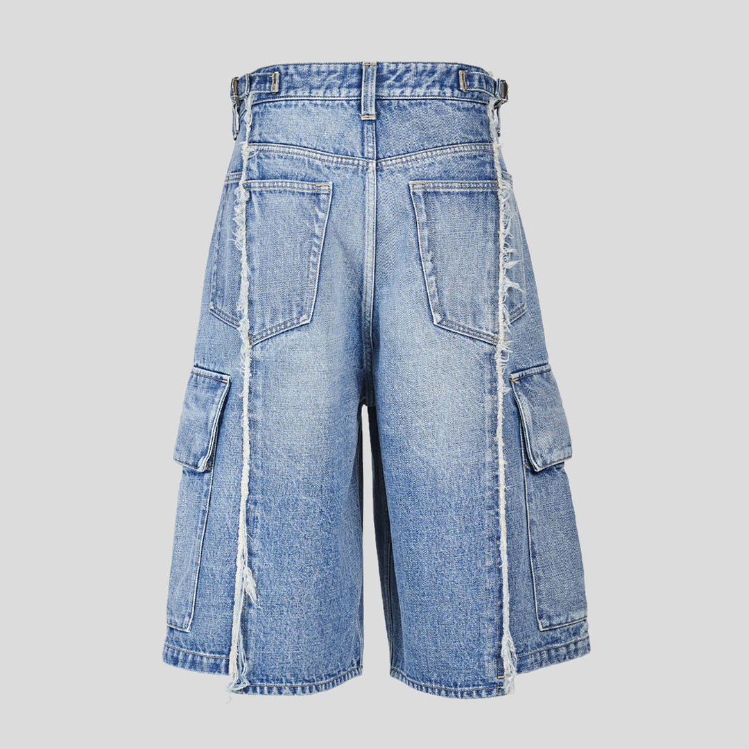 VUJADE - DAX SELVEDGE AFFIX CARGO SHORTS IN DENIM