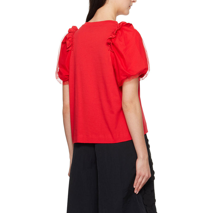 Simone Rocha - Puff Sleeve Frill T-shirt w/turbo