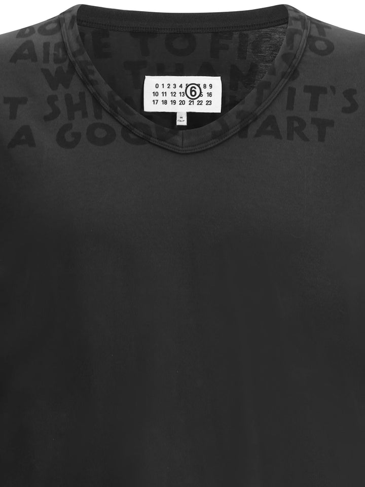 MM6 Maison Margiela - Vネック SIDA Tシャツ