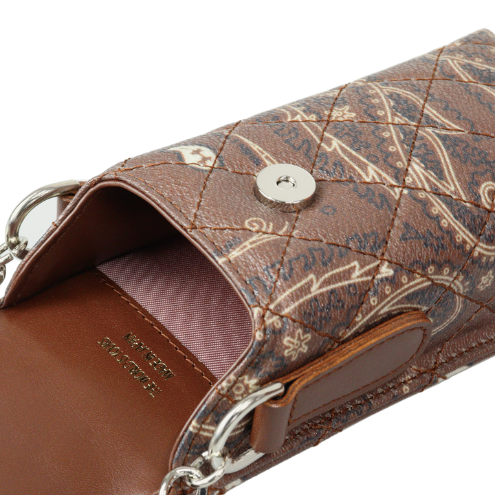 THE WORLD IS YOURS - Paisley Quilting Mini Pouch (SILVER/LONG)