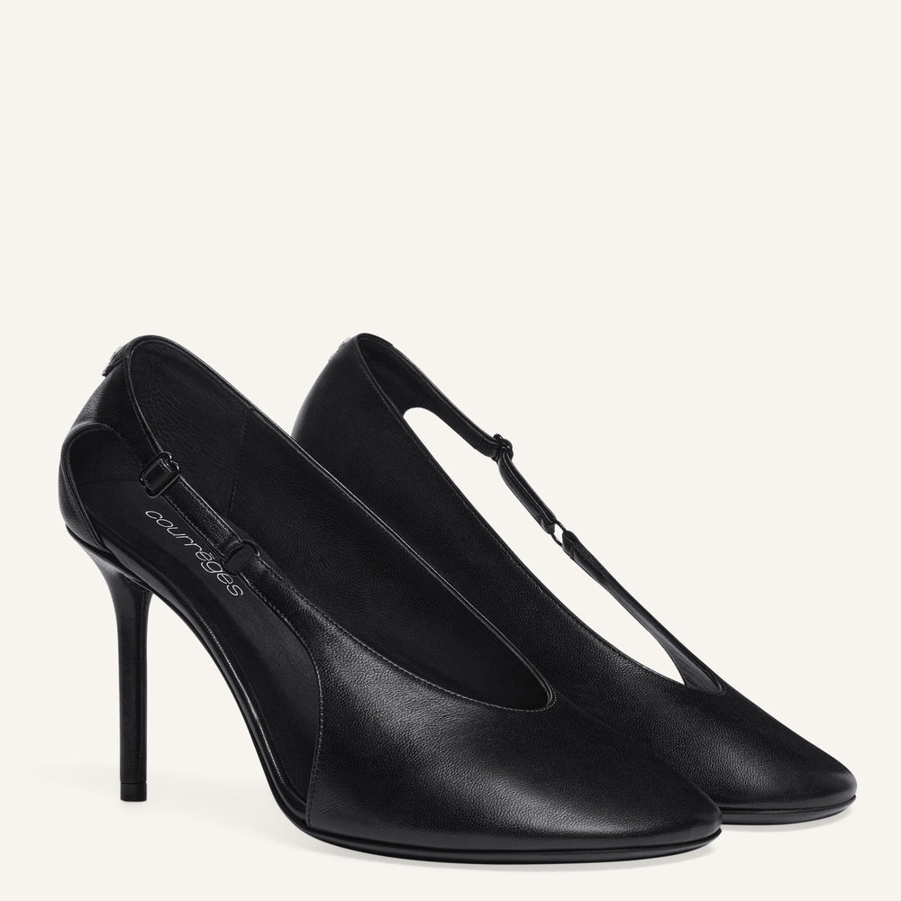 COURREGES - OBLIQUE LEATHER STILETTOS