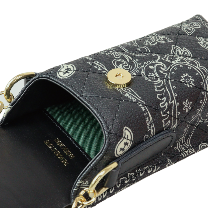 THE WORLD IS YOURS - Paisley Quilting Mini Pouch (GOLD/SHORT)