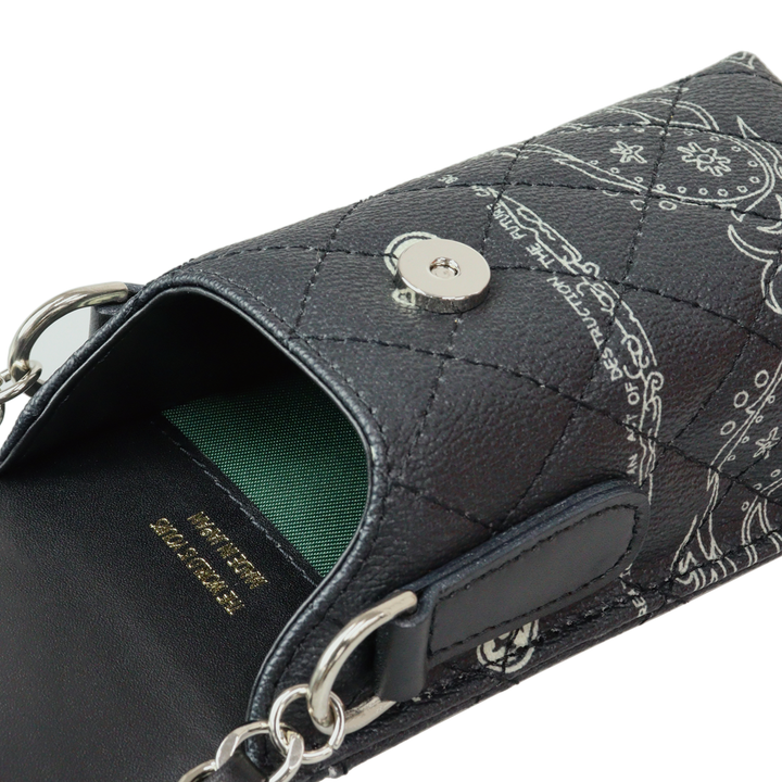 THE WORLD IS YOURS - Paisley Quilting Mini Pouch (SILVER/LONG)