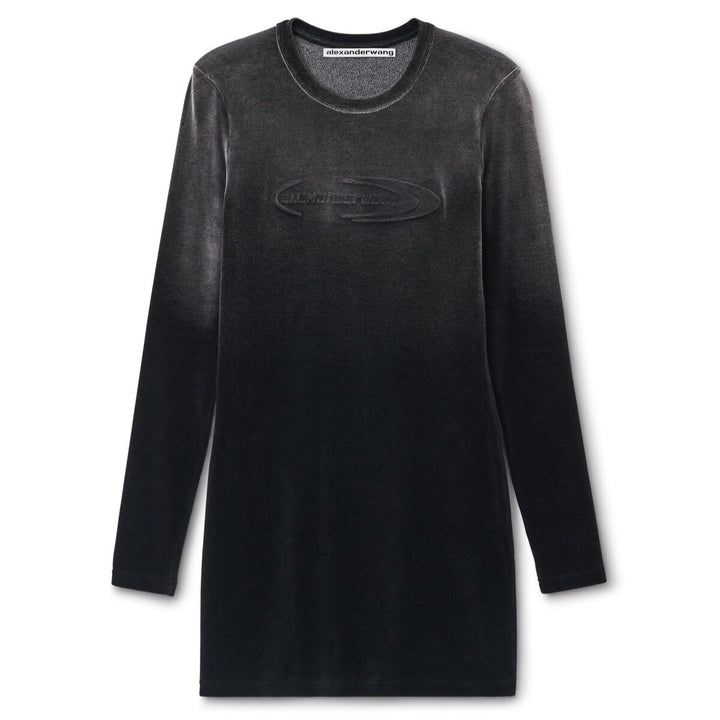 Alexander Wang - プラッシュベロア ロングスリーブ ミニドレス