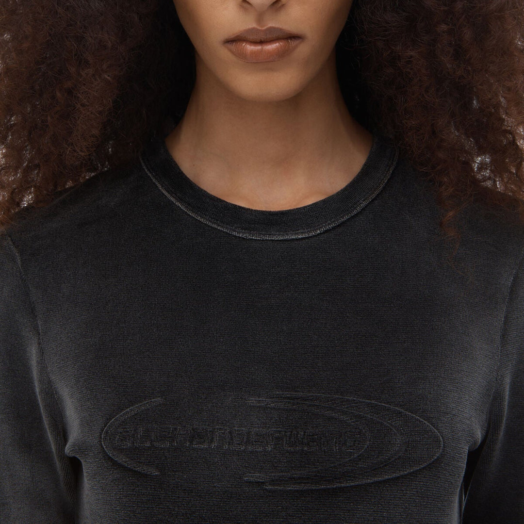 Alexander Wang - プラッシュベロア ロングスリーブ ミニドレス