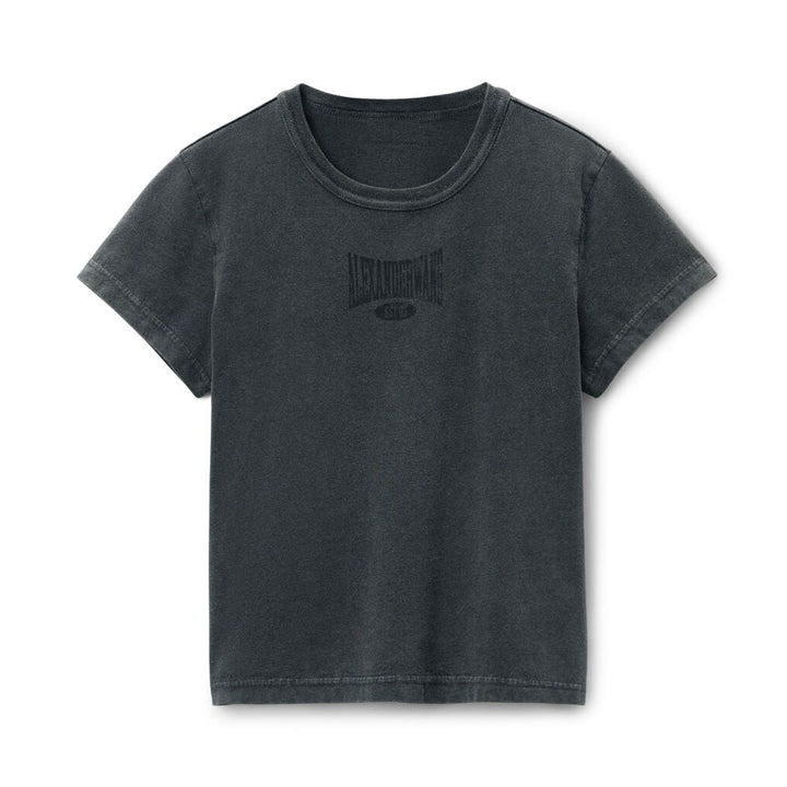 Alexander Wang - ディストレストロゴ シュランケンコットンTシャツ
