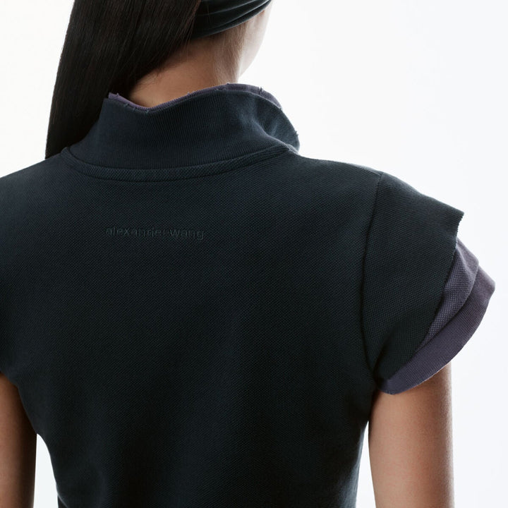 Alexander Wang - レイヤードポロ ショートスリーブ ミニドレス
