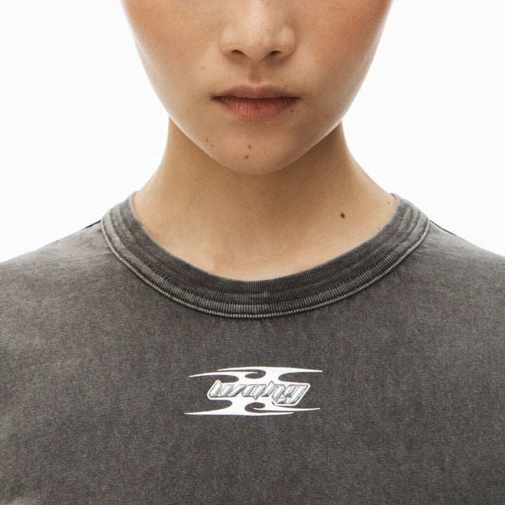 Alexander Wang - ブレード エンボスロゴ コットン ミニドレス